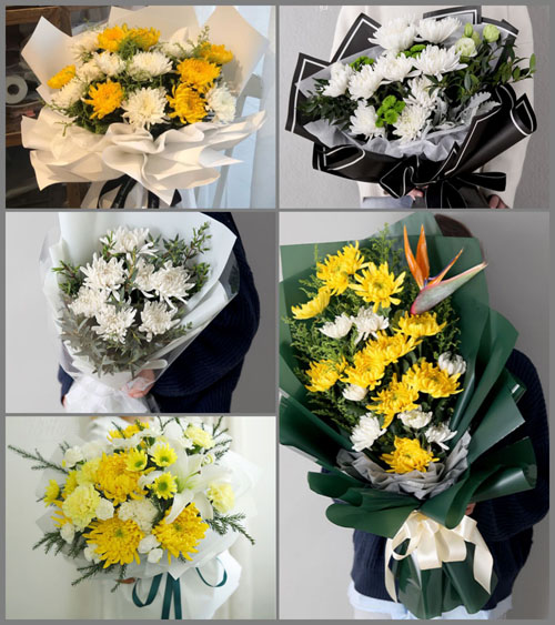 广东揭阳市揭西县五云镇白事花束代送